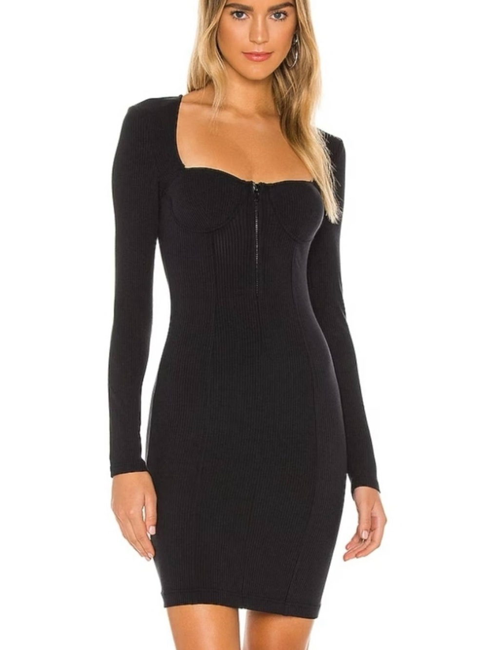 Jonathan Simkhai Standard Pia Bustier Dress Black NWT